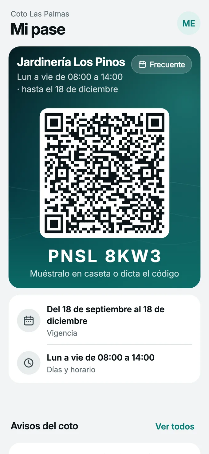Pase del proveedor